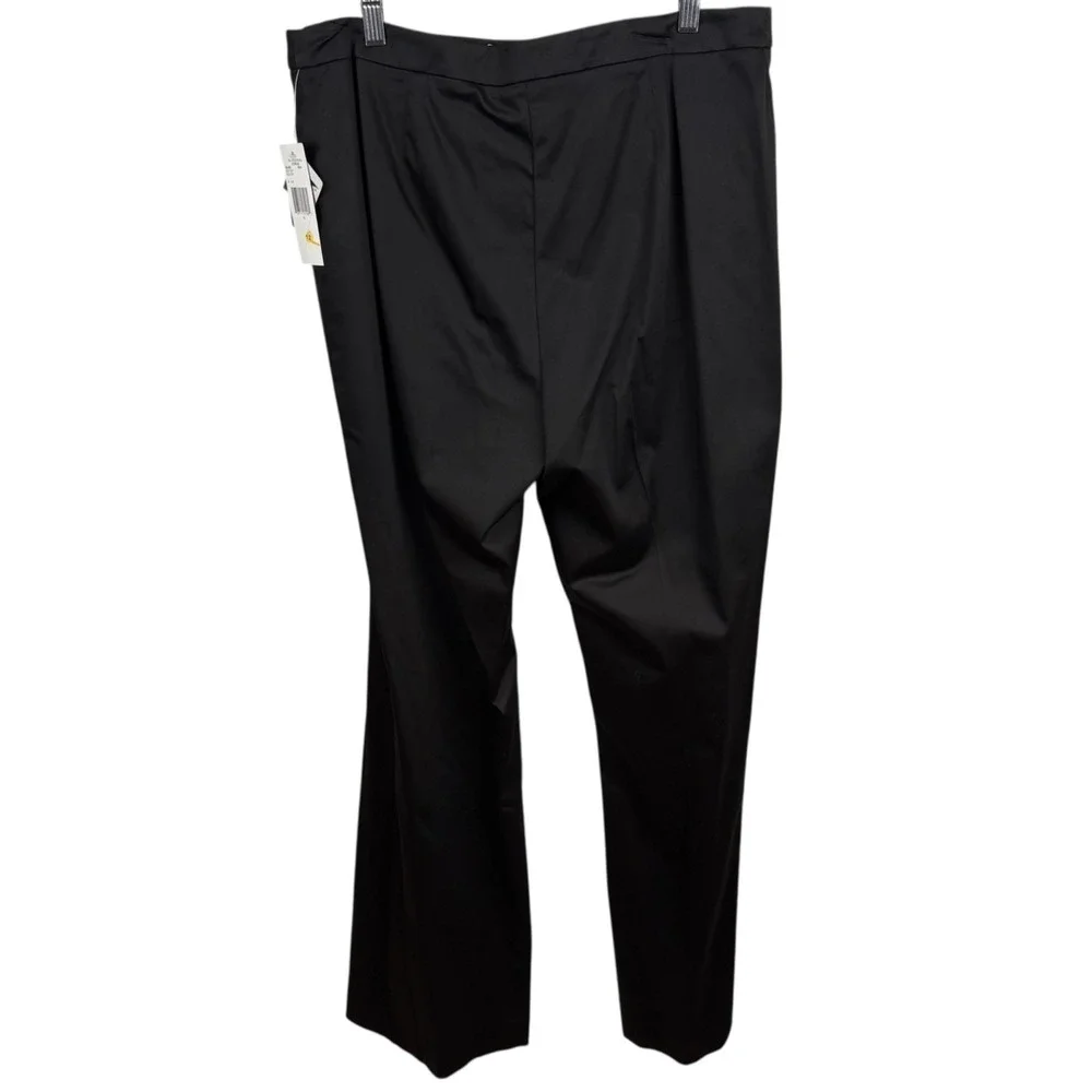 Jones New York Signature Pants Size 12 Black‎ Cotton Stretch Straight Leg Career - Picture 5 of 12